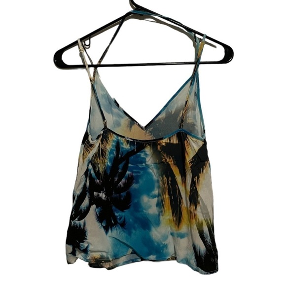 Suboo Palm Print Playsuit Tank Top Size 4 - Picture 4 of 6